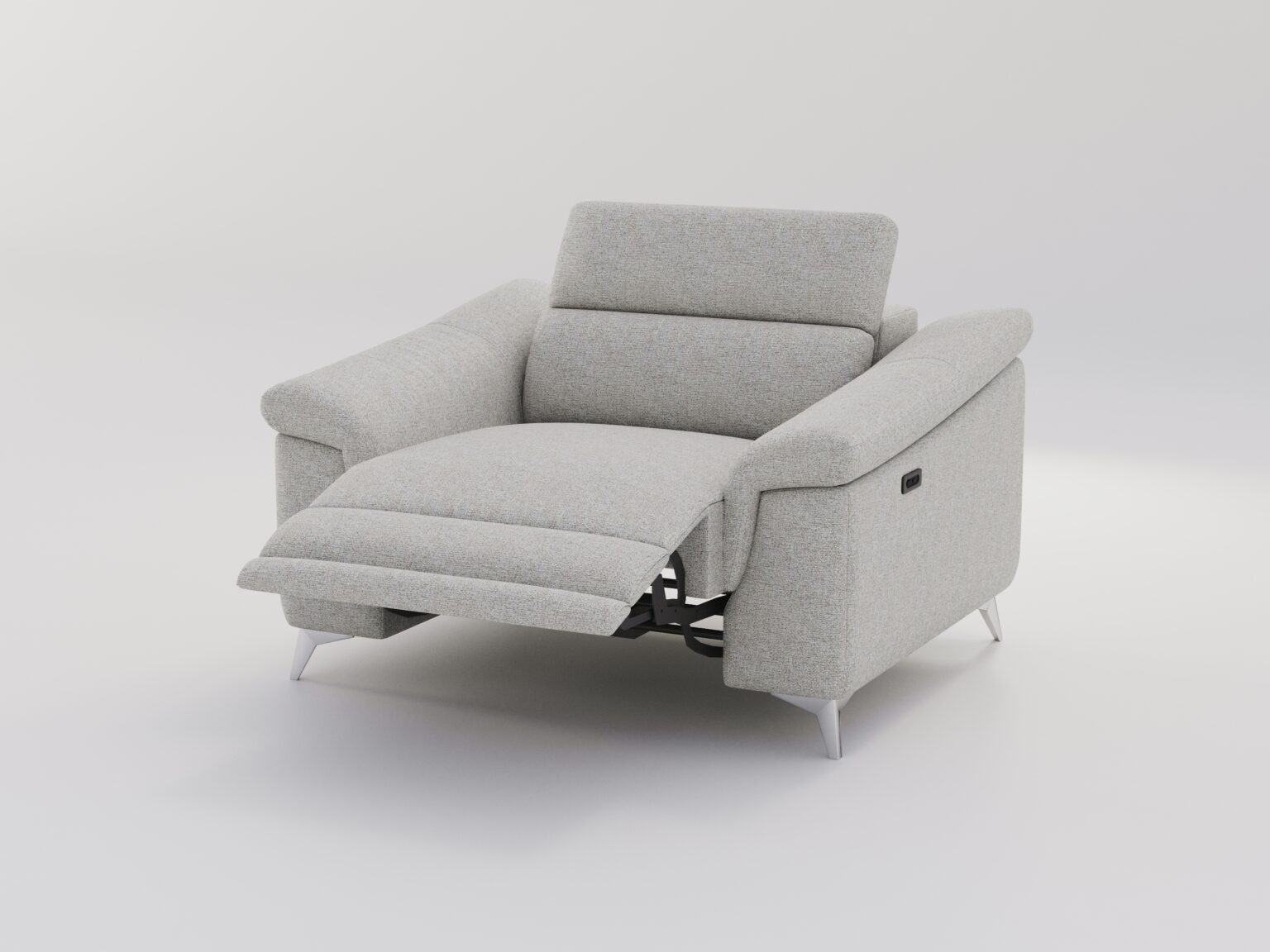 Buy Colleen Light Grey Fabric Recliner Armchair Hybreeze Furniture